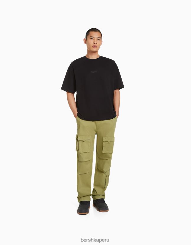 verde Bershka hombres pantalones deportivos multi cargo 806J6B3219