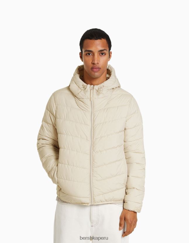 piedra Bershka hombres chaqueta acolchada ligera 806J6B3078