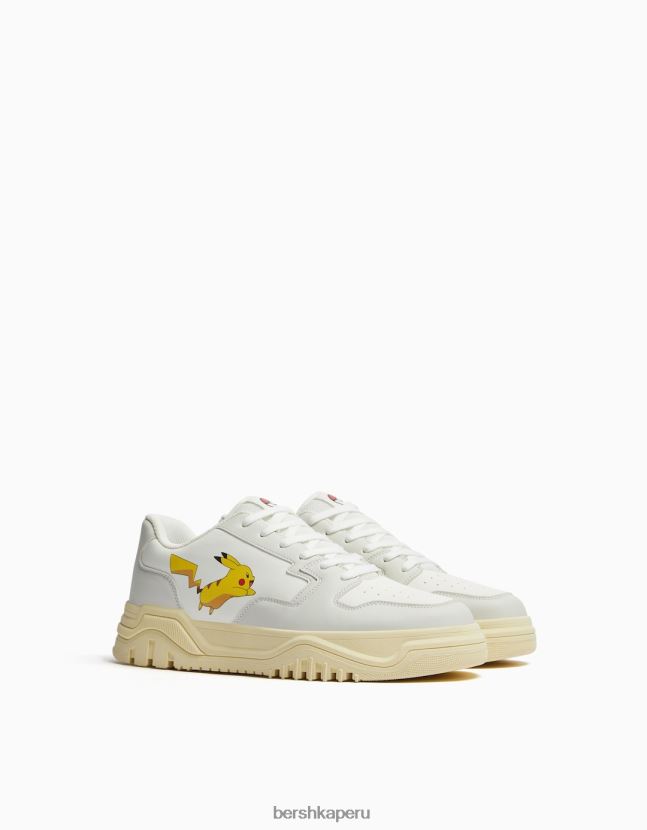 blanco Bershka hombres zapatillas de pokemon 806J6B3478