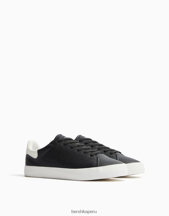 negro Bershka hombres zapatillas en contraste 806J6B3482