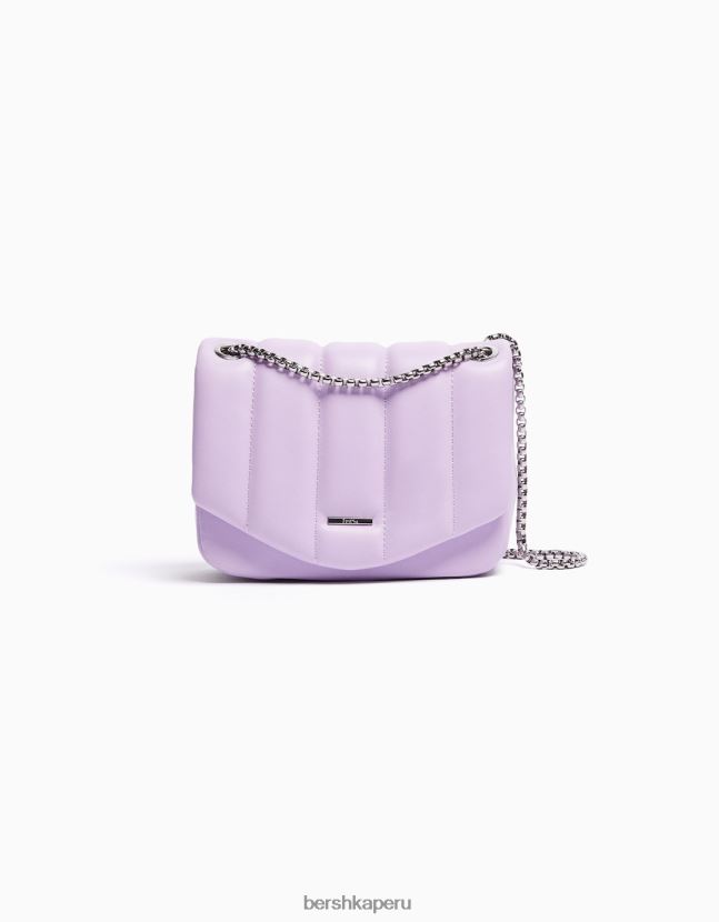 Violeta Bershka mujer bolsa de cadena capitonada vertical 806J6B2408