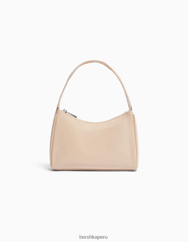 beige Bershka mujer bolso de hombro de tela 806J6B2344