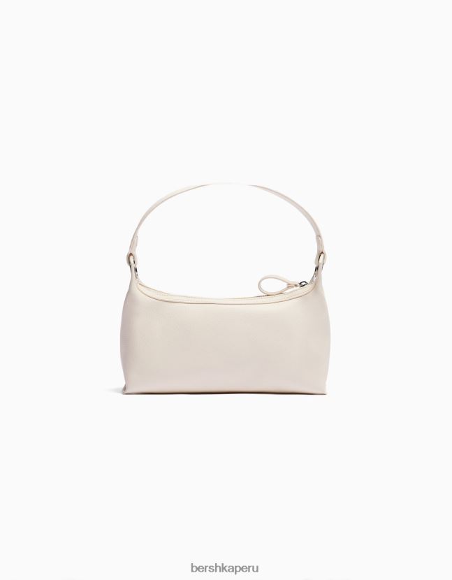 blanco Bershka mujer bolso con asa y anilla 806J6B1907