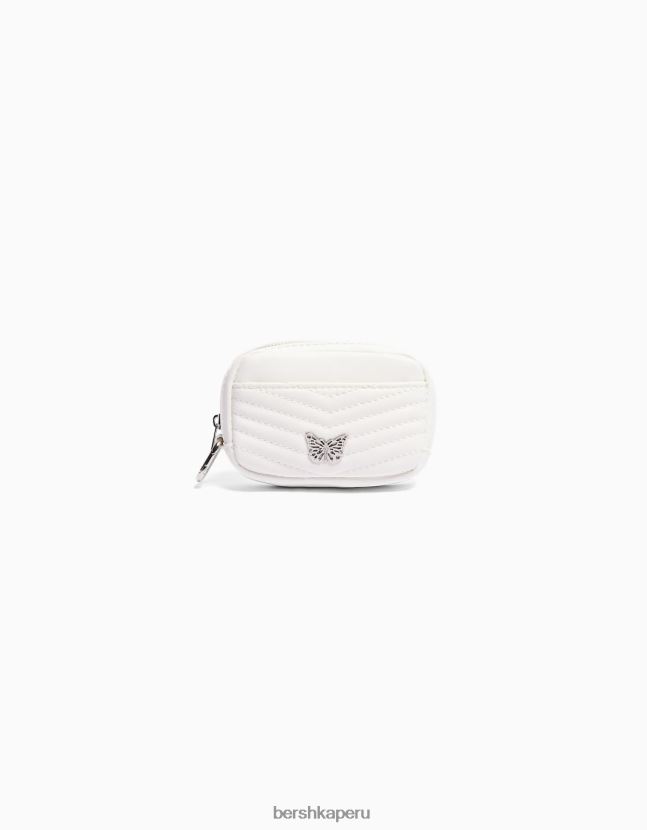 blanco Bershka mujer cartera acolchada con detalle 806J6B2359