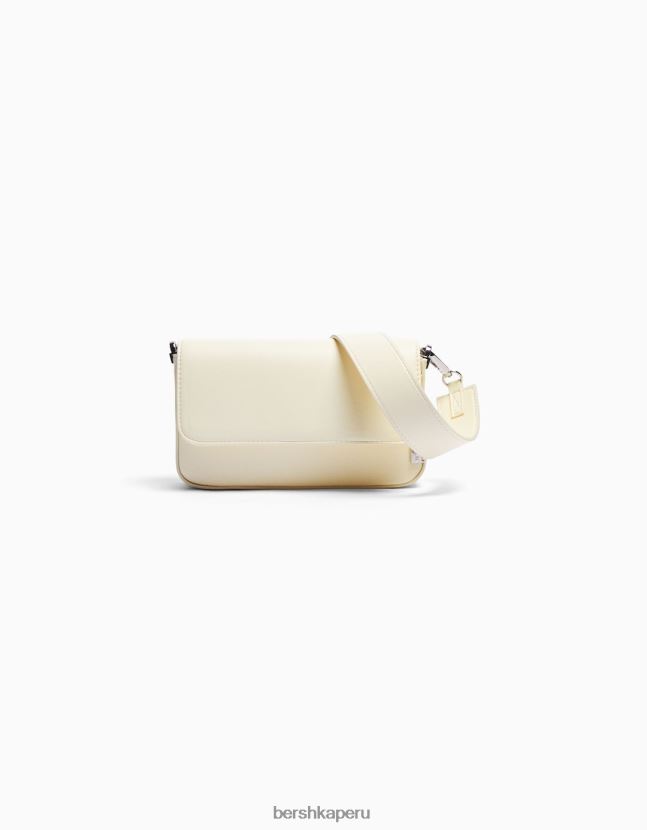 crema Bershka mujer bolsa crossbody estructurada 806J6B2346