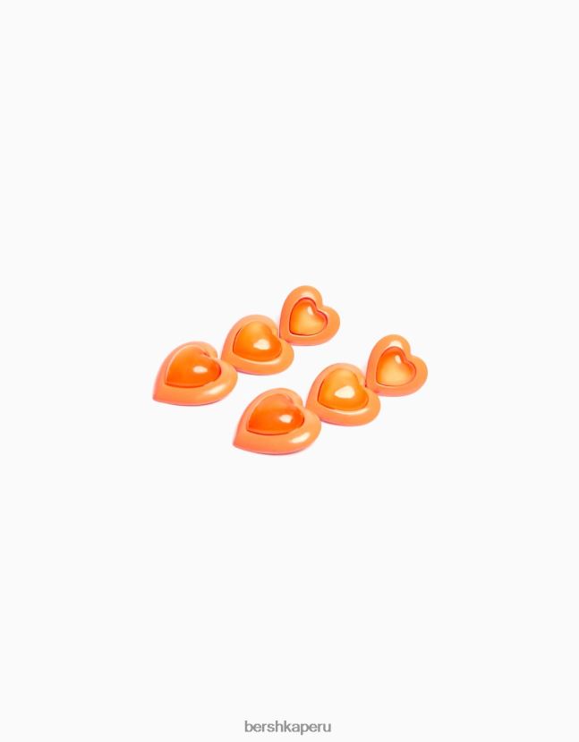 naranja Bershka mujer aretes colgantes esmaltados 806J6B1839