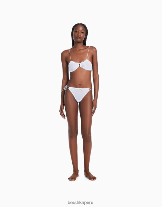 azul claro Bershka mujer braguitas de bikini fruncidas 806J6B1764