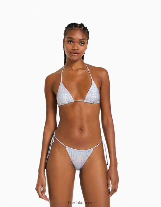 gris Bershka mujer braguitas de bikini metalizadas 806J6B1785