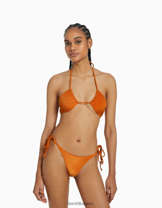 naranja Bershka mujer top de bikini otomano 806J6B1803