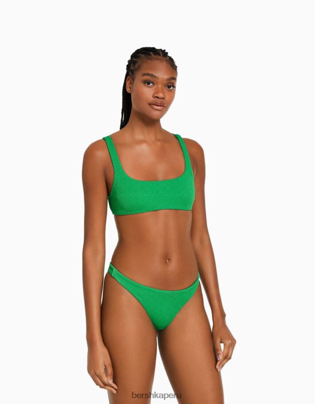 verde Bershka mujer top de bikini texturizado 806J6B1786