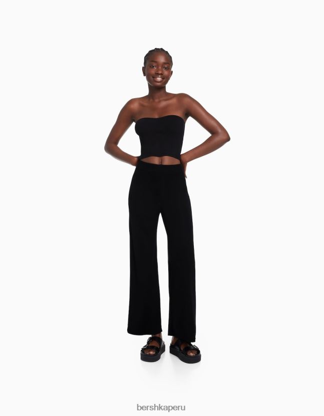 negro Bershka mujer culottes fluidos 806J6B1421