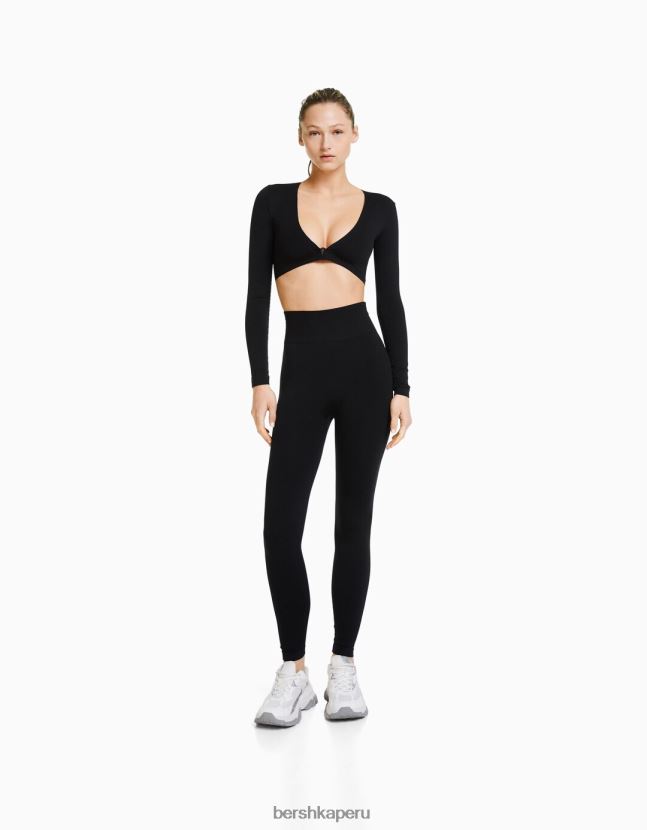 negro Bershka mujer leggins push up sin costuras 806J6B1458