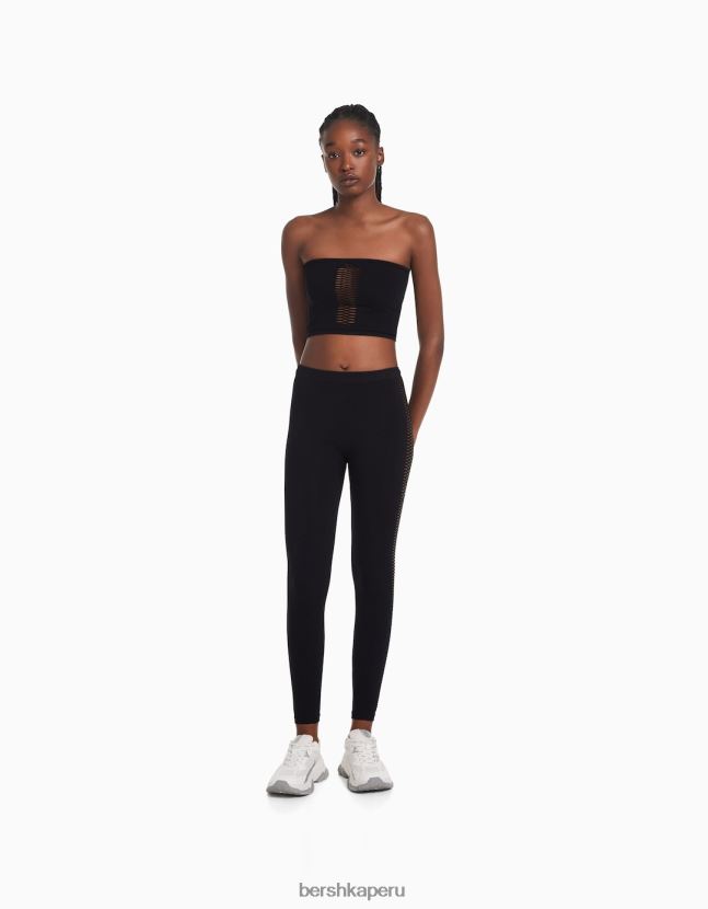 negro Bershka mujer leggins sin costuras con aberturas 806J6B1465