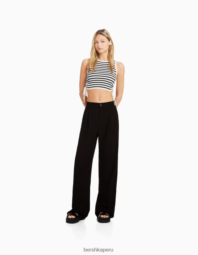 negro Bershka mujer pantalones de vestir dad-fit 806J6B1475