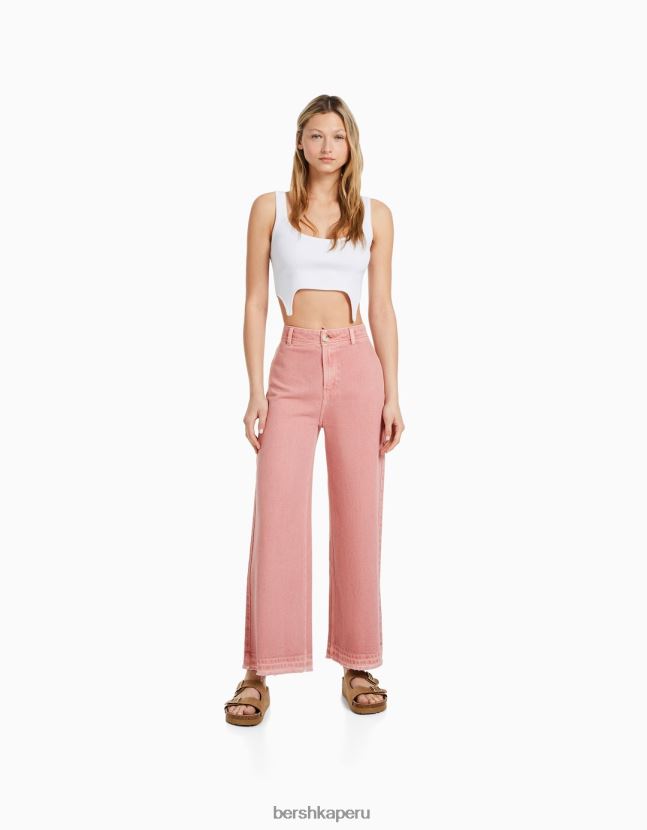 rosa Bershka mujer culottes de algodón 806J6B1439