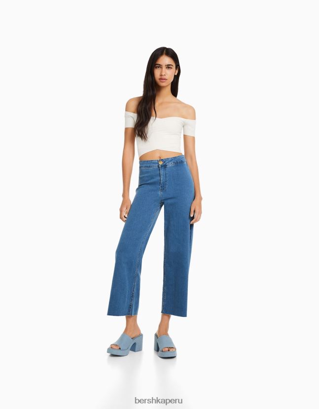 exclusivo Bershka mujer culottes de mezclilla 806J6B1507