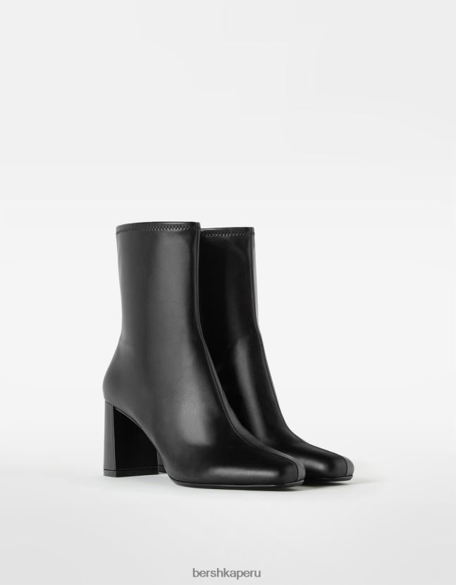 negro Bershka mujer botines ajustados con tacón alto 806J6B2318