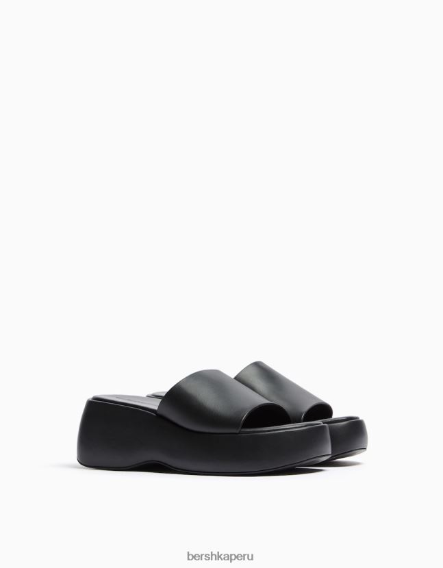 negro Bershka mujer sandalias de plataforma 806J6B2210