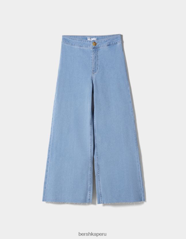 azul claro Bershka unisexo culottes de mezclilla 806J6B3926